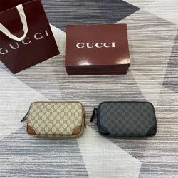 古驰旗舰店GUCCI 821164 GG Emblem系列小号号洗濑包手拿包