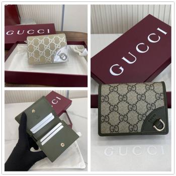 古驰官网GUCCI 820692 GG Emblem系列小号钱包