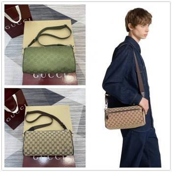 gucci中国官网古驰 834455 GG帆布小号圆筒包