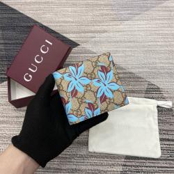 古驰官网旗舰店GUCCI 841146 GG Supreme帆布印花短款对折钱包