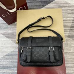 gucci男包古驰 510335 NYLON GUCCISSIMA尼龙单肩斜挎包