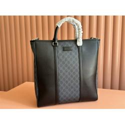 gucci官网价格古驰 795460 GG Supreme帆布拼皮托特包公文包