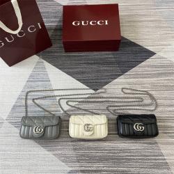 gucci中国官网古驰 476433 GG Marmont系列超迷你链条包