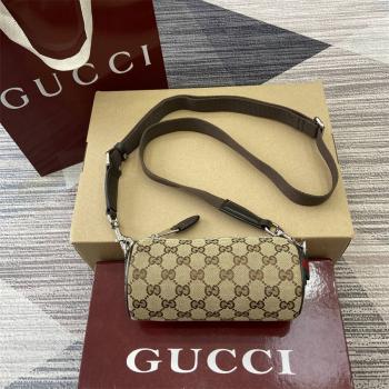 gucci澳洲官网古驰 834269 GG帆布迷你圆筒包