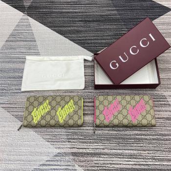 gucci官网中文版古驰 835324 GG 饰印花双色全拉链钱包