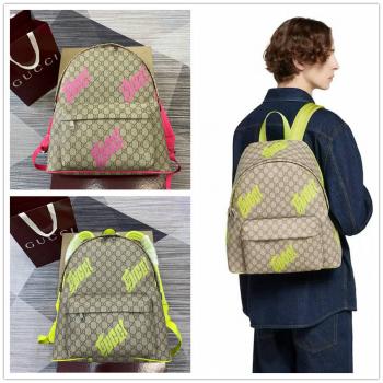 古驰官方网站GUCCI 834466 GG 饰印花中号背包双肩包