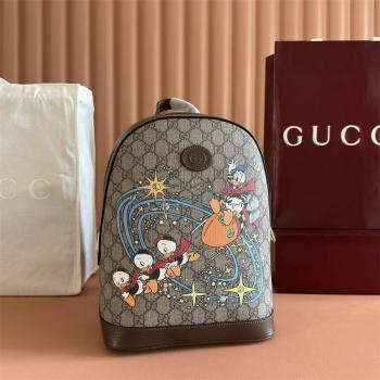 古驰552884 Disney x Gucci 迪士尼唐老鸭印花小号双肩包