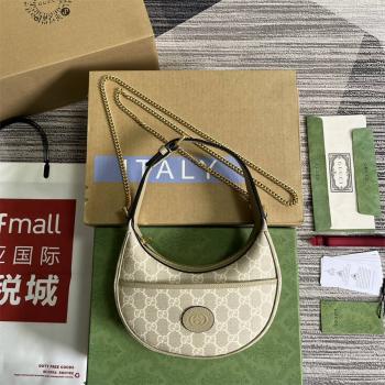 gucci中国官网古驰 726843 GG半月造型迷你手袋单肩包