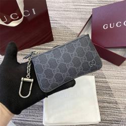 gucci官网中文版古驰 820666 灰蓝色滚边钥匙包