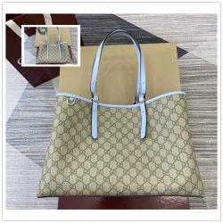 古驰女包GUCCI 815214/815213 GG Emblem系列中号/大号托特包购物袋