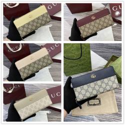 古驰官方网站GUCCI 456117 Ophidia系列拼皮拉链钱包