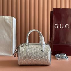gucci旗舰店古驰 848889 GG Emblem系列波士顿包枕头包