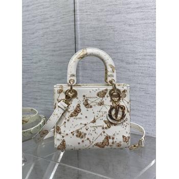 迪奥香港官网DIOR Lady最新限量版重工珠子四格戴妃包