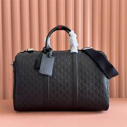 gucci中国官网古驰 850220 GG Emblem系列中号旅行包旅行袋