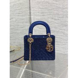 迪奥包包DIOR Lady最新圣诞限量版刺绣珠子戴妃包