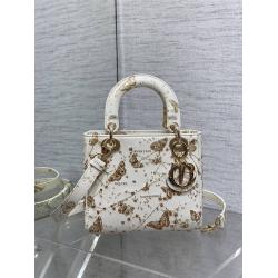 迪奥香港官网DIOR Lady最新限量版重工珠子四格戴妃包