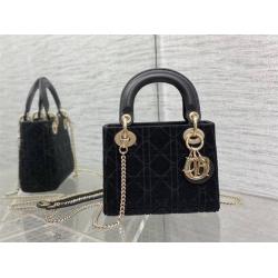 dior正品查询迪奥Lady最新限量版重工珠子三格戴妃包