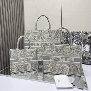 DIOR迪奥官网 M1265/M1296/M1286 Book Tote 刺绣托特包（旧灰虎）