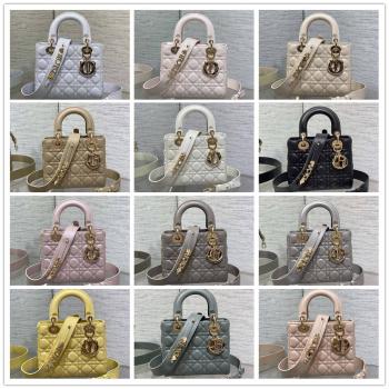 迪奥女包 M0538 小号 Lady Dior My ABCDior 四格戴妃包（字母肩带）