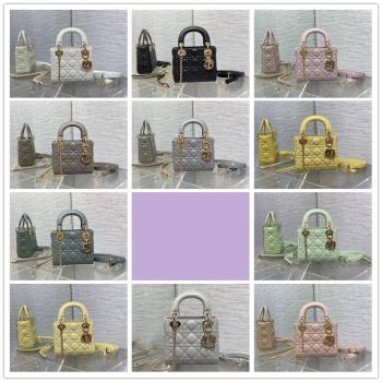 迪奥美国官网 M0505 迷你 Lady Dior 手袋（三格戴妃包）