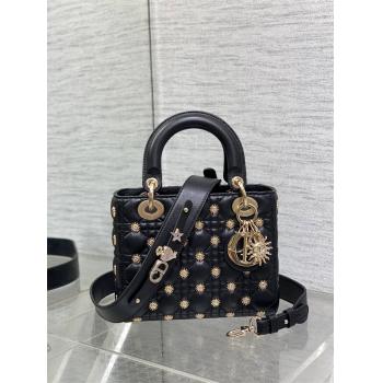 迪奥官网 M0538 小号 Lady Dior 四格限量版太阳钉戴妃包