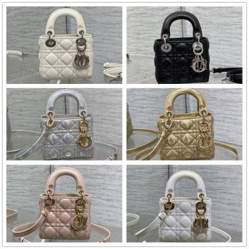迪奥专卖店 S0856 Lady Dior Micro 超迷你戴妃包（珠光）