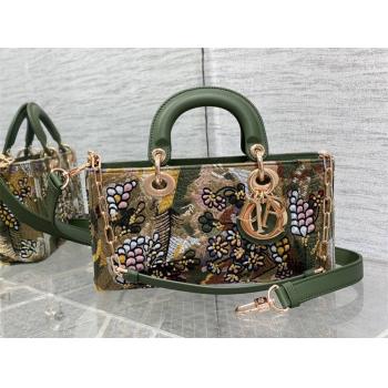 迪奥包包DIOR Lady D-Joy 中号（重工刺绣珠子横版戴妃包）