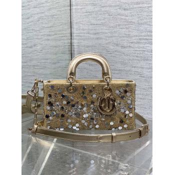 dior包包迪奥 Lady D-Joy 中号（刺绣珠子亮片横版戴妃包）