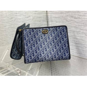 dior官网女包迪奥 S2107 30 Montaigne Dea 手拿包（牛仔布）