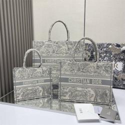 DIOR迪奥官网 M1265/M1296/M1286 Book Tote 刺绣托特包（旧灰虎）