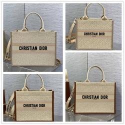 dior法国官网迪奥 M1325/M1324 Book Tote 小号/中号刺绣托特包
