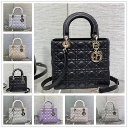 迪奥包包DIOR M0565 LADY 中号五格戴妃包