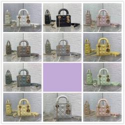迪奥美国官网 M0505 迷你 Lady Dior 手袋（三格戴妃包）