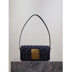 迪奥香港官网 M2610 Miss Dior 翻盖手袋单肩包（牛仔布）
