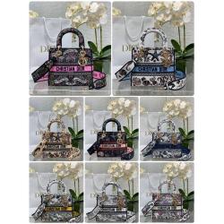 dior官方网站迪奥 M0565 中号 Lady D-Lite 手袋（刺绣戴妃包）