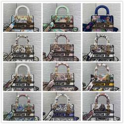 dior美国官网迪奥 M0565 中号 Lady D-Lite 五格刺绣戴妃包