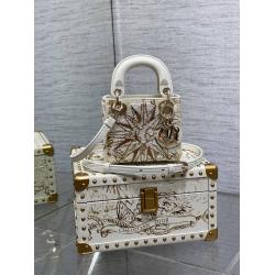迪奥 M0856 Lady Dior 超迷你戴妃包金色套装收纳箱