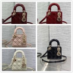 迪奥官网 S0856 Lady Dior Micro 超迷你戴妃包（漆皮）