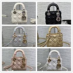 迪奥专卖店 S0856 Lady Dior Micro 超迷你戴妃包（珠光）