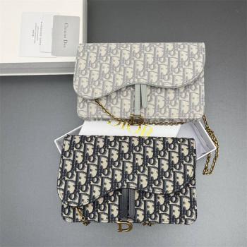dior官方网站迪奥 S5620 中号马鞍包链条包（老花）